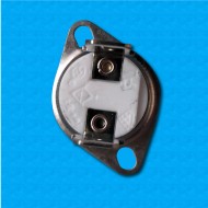 Thermostat KSD301 at 170°C - Normally closed contacts - Vertical terminals - With round clip - Rated current 16A - Ceramic body