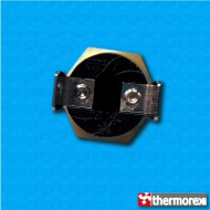 Thermostat TK24 110°C - Normally closed contacts - Terminaux vertical - Fixation avec vis M4 - Base hexagonal - Corps haut