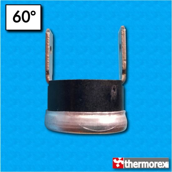 Termostato TK24 a 60°C - Contatti normalmente aperti - Senza fissaggio - Terminali verticali