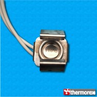 Termostato TK24 a 110°C - Contatti normalmente aperti - Fissaggio con clip tubo - Cavetti 150/150 mm