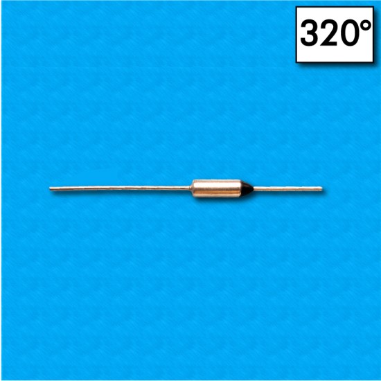 Thermalfuse type RY01 - Temperature 320°C - Wires 35x18 mm - Nominal current 10/15A