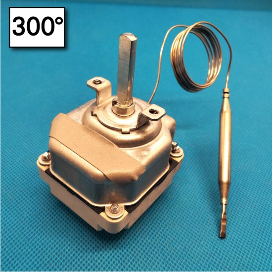 Bulb thermostat EGO - 300°C - Automatic reset - 3 Poles - Bulb dimensions 6x77mm - Nominal current 16A