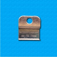 Clip de fixation pour protecteurs ST22 - Dimensions 13,4x15x4 mm - Diamètre trou de fixation 3,6mm