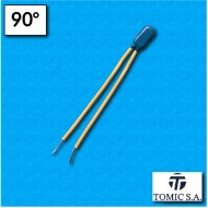 Thermal protector AM03 - Temperature 90°C - Cables 80/80 mm - Rated current 2,5A