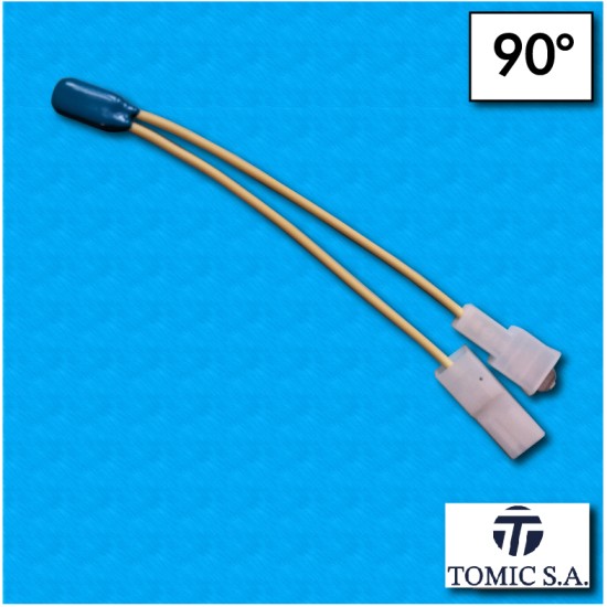 Protecteur thermal AM03 - Temperature 90°C - Cables 100/100 mm avec terminaux D2 - Courant nominal 2,5A