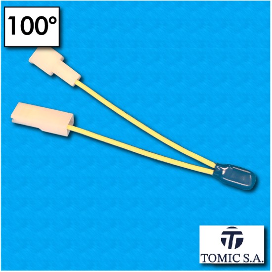 Protector termico AM03S - Temperatura 100°C - Cables 80/85 mm con terminales D2 - Corriente nominal 2,5A