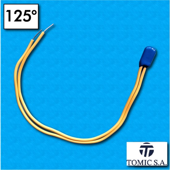 Thermal protector AM03 - Temperature 125°C - Cables 200/200 mm - Rated current 2,5A