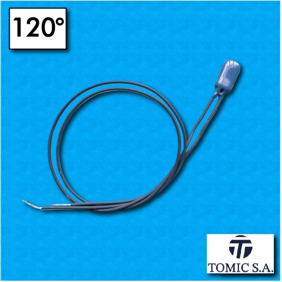 Protector termico AM03 - Temperatura 120°C - Cables 300/300 mm - Corriente nominal 2,5A