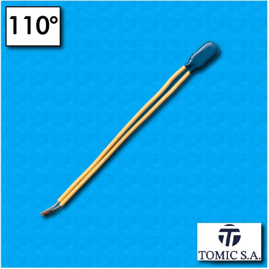 Protector termico AM03 - Temperatura 110°C - Cables 100/100 mm - Corriente nominal 2,5A