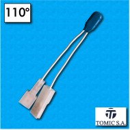 Protettore termico AM03S - Temperatura 110°C - Cavetti 70/70 mm terminali D02 - Portata 2,5A