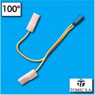 Protettore termico AM03 - Temperatura 100°C - Cavetti 150/100 mm con terminali D02 - Portata 2,5A