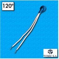 Protecteur thermique AC03 - Temperature 120°C - Cables 100/100 mm - Courant nominal 6,3A