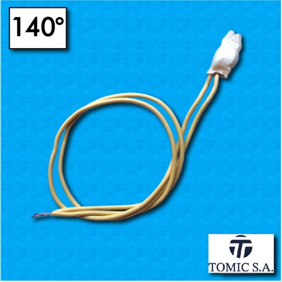 Protecteur thermique AC02 - Temperature 140°C - Cables 300/300 mm - Courant nominal 6,3A