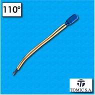 Protector termico AM13 - Temperatura 110°C - Normalmente abierto - Cables 100/100 mm - Corriente nominal 2,5A