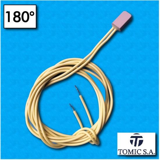 Protettore termico AM17 - Temperatura 180°C - Contatti normalmente aperti - Cavetti 1000/1000 mm - Portata 2,5A