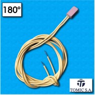 Protettore termico AM17 - Temperatura 180°C - Contatti normalmente aperti - Cavetti 1000/1000 mm - Portata 2,5A