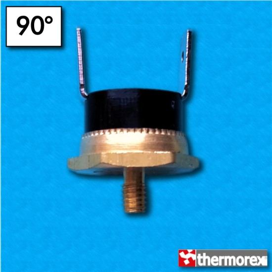 Thermostat TK24 at 90°C - Normally closed contacts - Vertical terminals - With M4 screw - Reset at 60°C