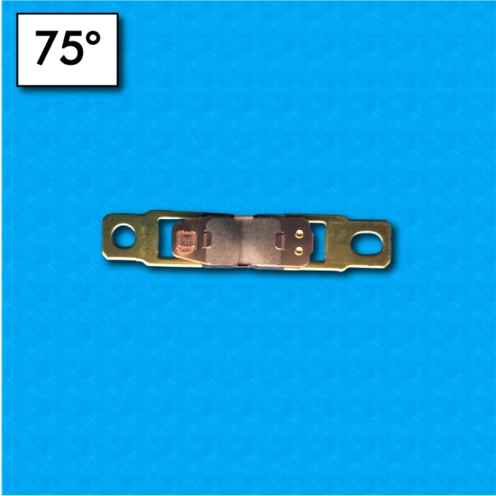 Thermostat d'air BIST12-075 - Contacts normalment fermes - Temperature 75°C - Courant nominal 10A