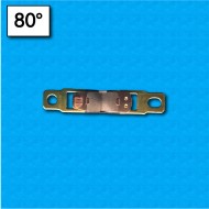 Termostato de aire BIST12-080 - Contactos normalmente cerrado - Temperatura 80°C - Corriente nominal 10A