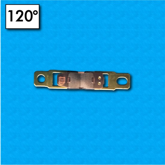 Termostato in aria BIST12-120 - Contatti normalmente chiusi - Temperatura 120°C - Corrente nominale 10A