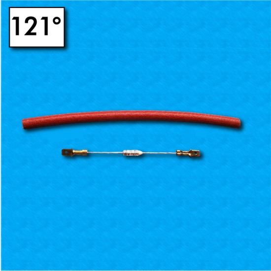 Assembled thermalfuse TF1-CAB3A - Temperature 121°C - 160 mm Sheath - For coffee machines