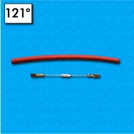 Assembled thermalfuse TF1-CAB3A - Temperature 121°C - 160 mm Sheath - For coffee machines