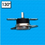 Thermostat KSD301AR at 130°C - Manual reset - Horizontal terminals - With round clip