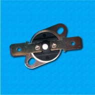 Thermostat KSD301AR at 130°C - Manual reset - Horizontal terminals - With round clip